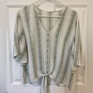 Krisantha Tie Front Blouse